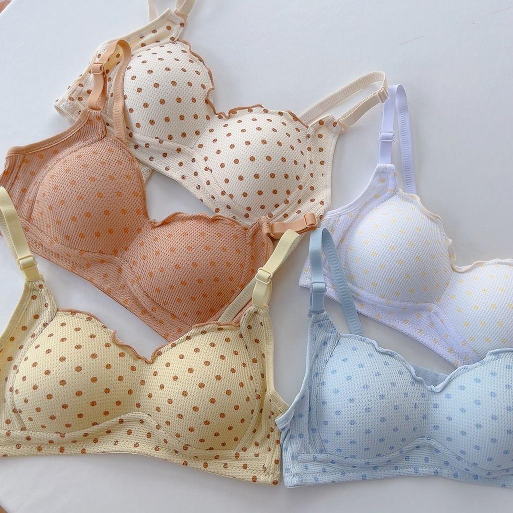 Sweet Breathable Girlish Style Push-Up Bra Wire-Free Seamless One-Piece Thin Cup Underwear