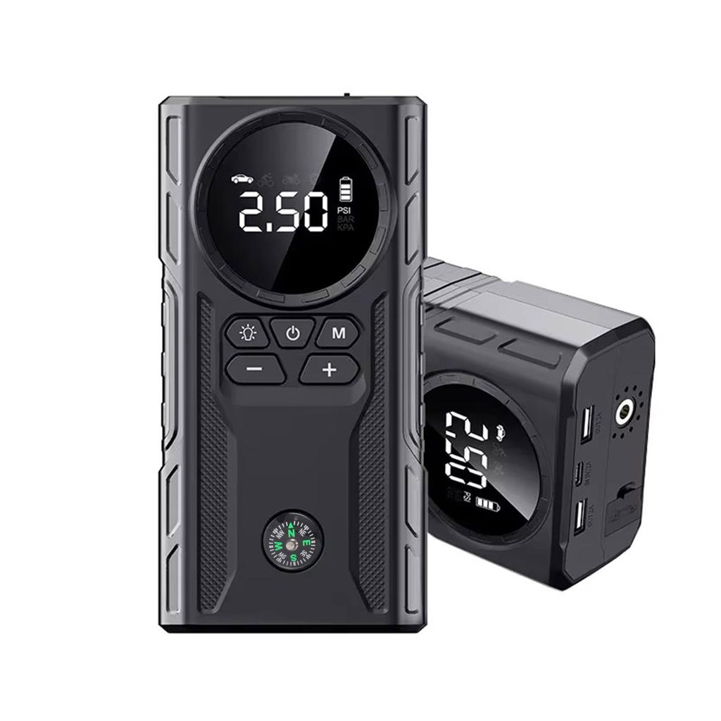 Portable Digital Tire Inflator Pump High Efficiency Tire Fast Inflation Easy Storage for Car Starting Device Maintenance