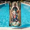 Club Deportivo Guadalajara Print Beach Towel Design, Soft, Lightweight. for Home Bathroom, Spa, Pool, Yoga, Surfing, Camping, Gift for Family, Friend