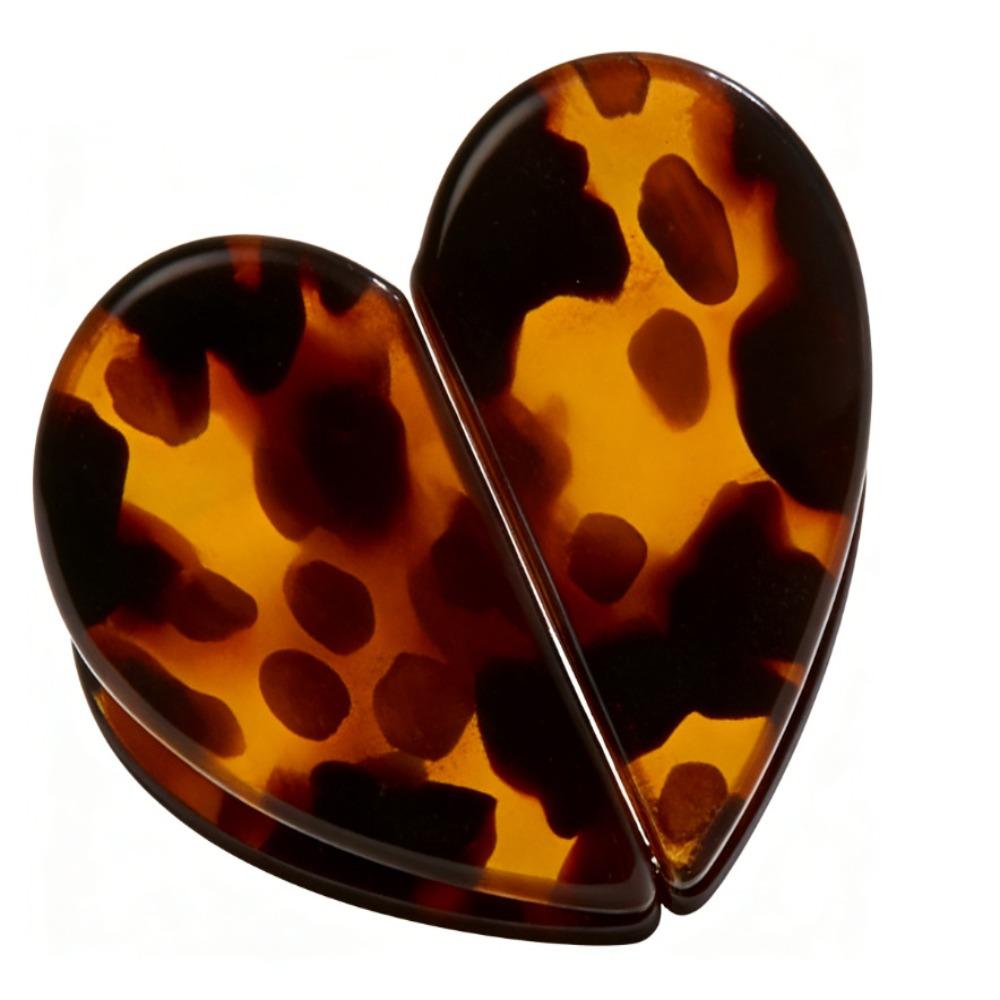 

Magnetic Closure Magnetic Hair Clip Heart-shaped Prevents Slipping Flat Magnetic Hairs Clip Hair Accessories коричневый