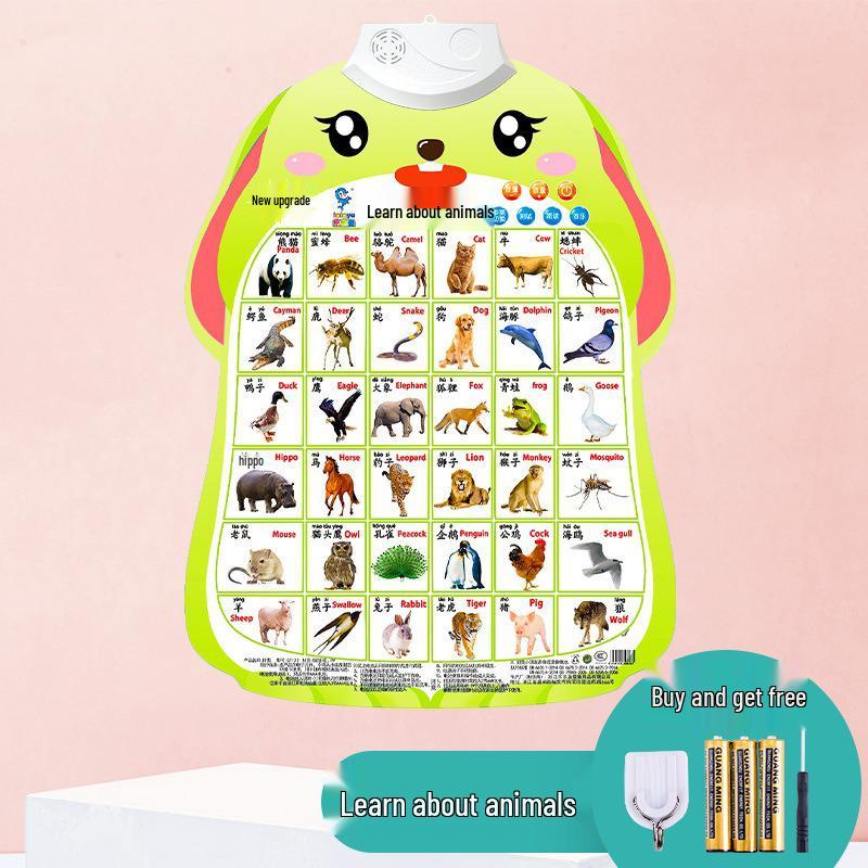 Children's Sound Book: Word Recognition & Pronunciation Educational Toy with Word Cards