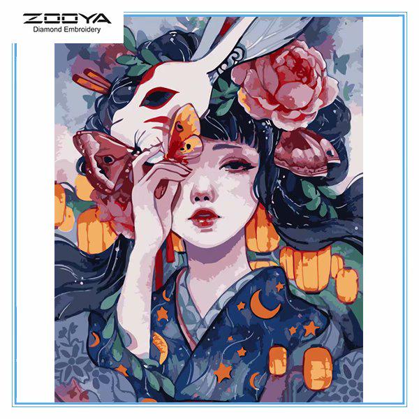 

ZOOYA DIY 5D Полный квадратный горный хрусталь Женщина Алмазная вышивка Картина Вышивка крестом Домашний декор