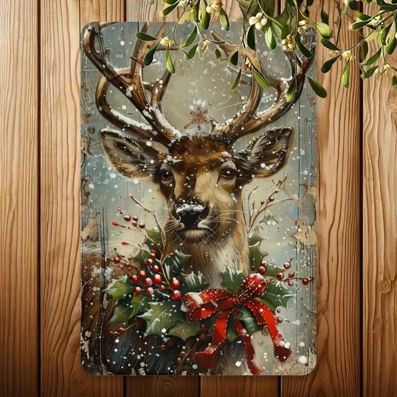 

2D Classic Metal Sign with Iron Wall Art Foil Engraving – Versatile Holiday Wall Hanging, Ideal for Home Decor 20x30cm