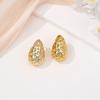 Fashion Geometric Stud Earrings Light Luxury Earrings Niche Design Gold Stud Earrings Premium Earrings