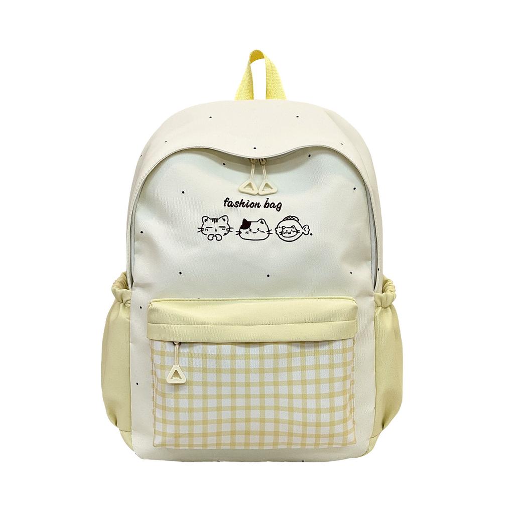 Schultasche Schüler Schultasche Kariert Farbkombination Schultasche Mädchen Mittel- und Oberschüler Rucksack mit großem Fassungsvermögen Studenten Klein