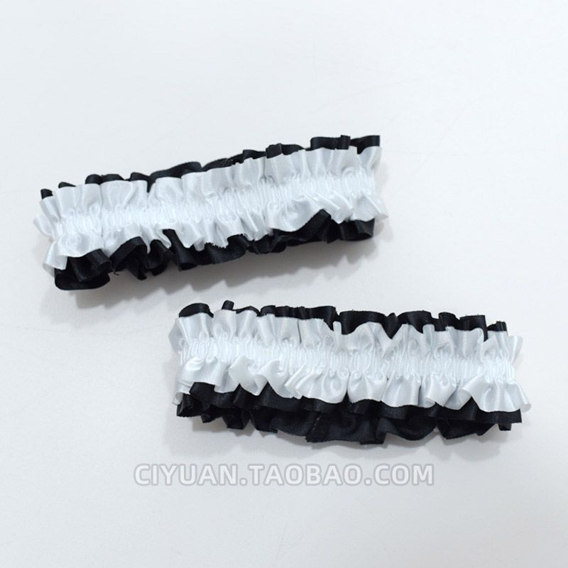 

Lolita Lolita Saibo Punk Goth Wooden Ear Armband Maid Arm Accessories Matching Accessories Cos White(A pair)