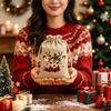 Kerst Linnen Cadeautassen Herbruikbaar 5 Stijlen Kerst Thema Ontwerp voor Kerstfeest Cadeaus Verjaardagscadeaus Kerstboom Decoraties
