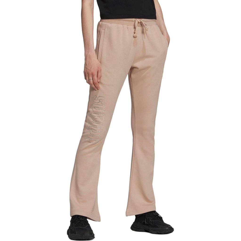 Adidas 2000 Luxe Open Hem Track Pants Knitted Sweatpants Women's Pearl Gray HF6770