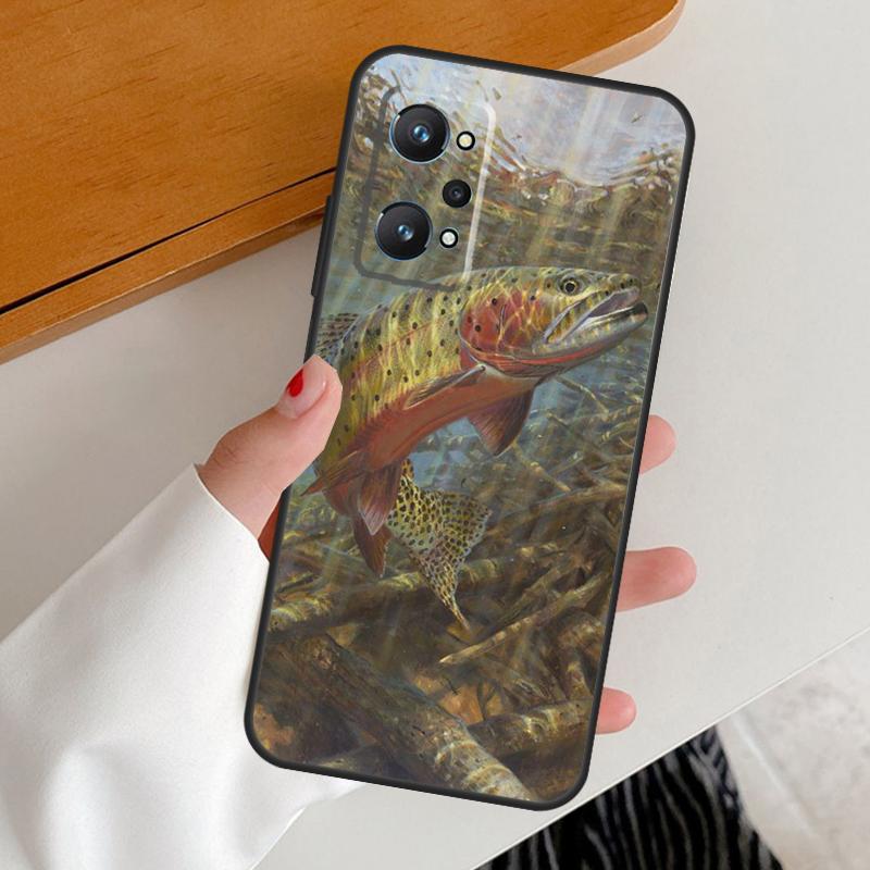 Regenbogenforellen-Angel-Skin für Realme 14 10 11 12 13 Pro Plus GT6 GT7 15 Pro C65 C67 C63 C61 C55 C51 C53 C35 C75 Hülle
