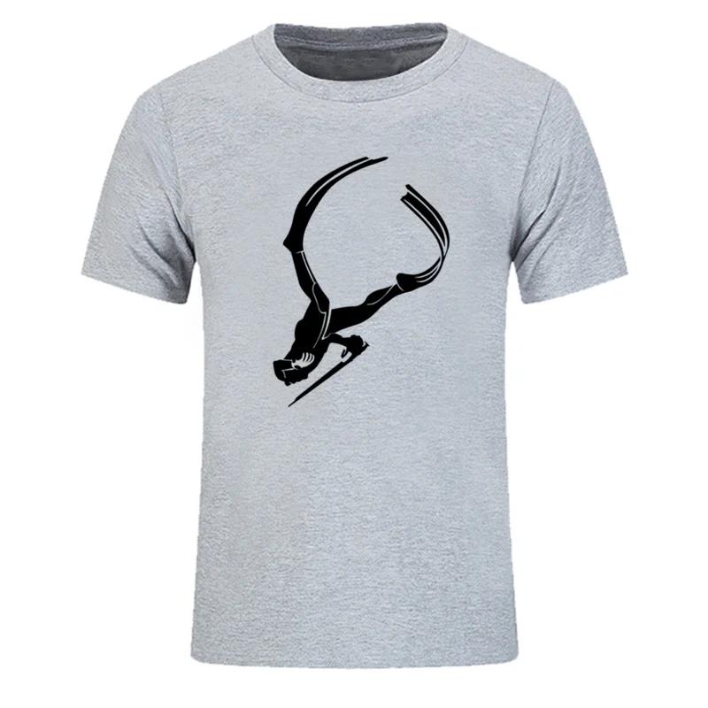 Summer men's diving fishing printed fashionable short-sleeved pure cotton T-shirt, trendy casual and versatile top