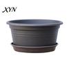 Resin Planters for Bulbs Bulb Plant Pot with Saucer, 10 Inch 13 Wide Flowerpot Decorative Pots Living Room Drainage Holes, Indoor Outdoor Planter