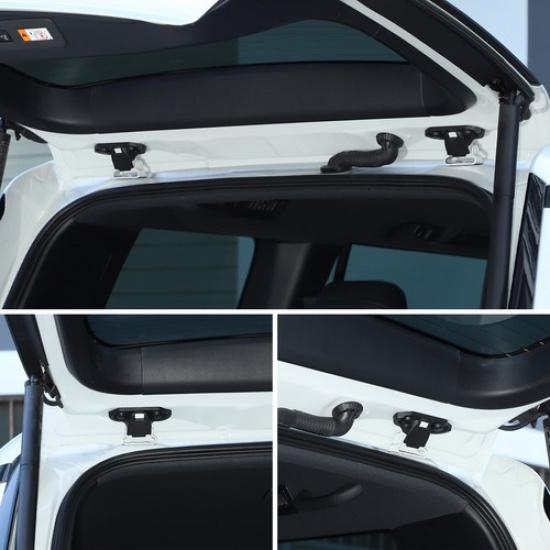 Schwarze ABS Heckklappen Schraubenschutz Abdeckung Zierleiste Für Toyota Prado LC250 2024+