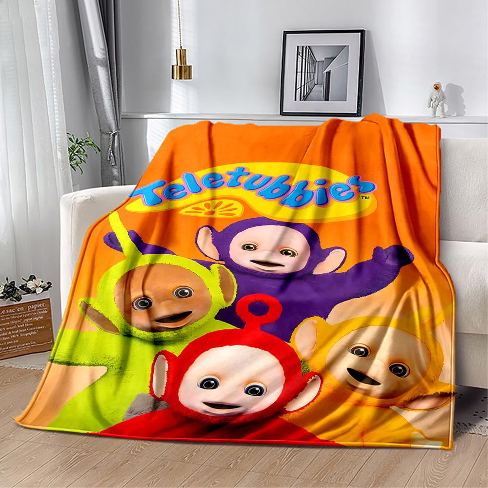 Teletubbies: Colorful Friends Blanket Durable Comfort Great for Picnics Seaside Office for All Occasions Digital Print Gift for Travel Home Birthdays