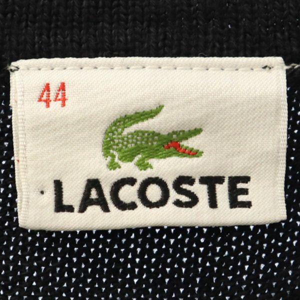 Lacoste Wool Blend Border Pattern Long Sleeve Sweater 44 Knit Women Used