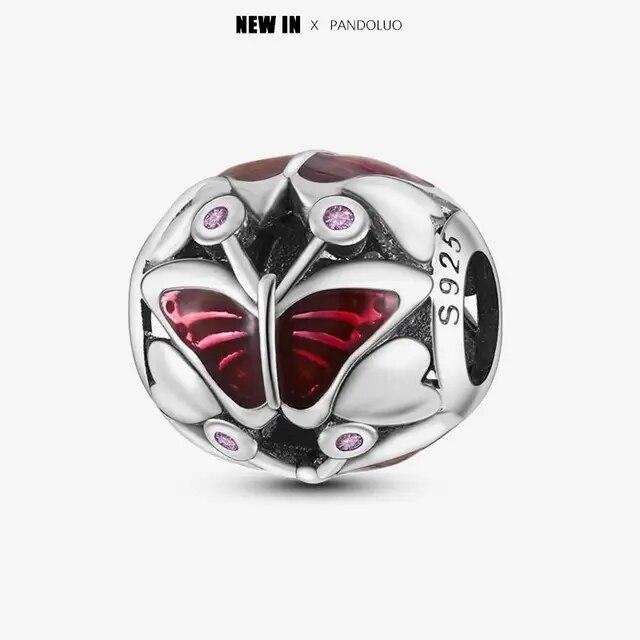 2024 Original New In Fairy Tale Town Series Round Heart Shaped Beads FitNew Bracelet 925 Silver Women Bead DIY Jewelry Gift