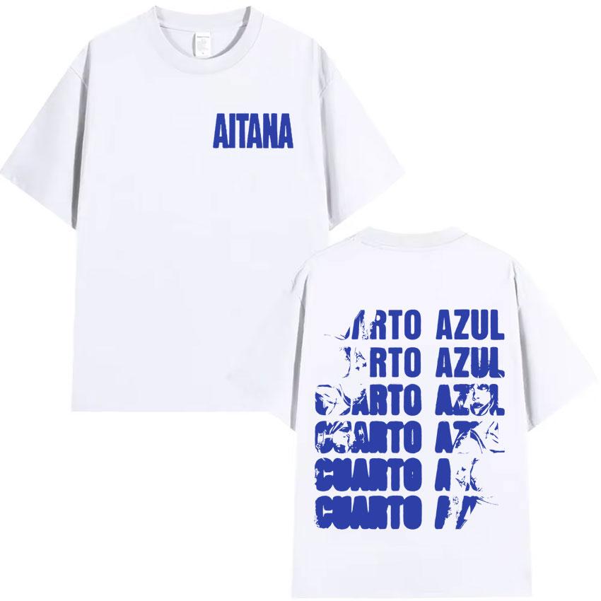 Summer Hot Sale Trendy 2025 Singer Aitana Ocana Tour Hippie T Shirts Cotton Tshirt Mens Y2K Casual Short Sleeves Tops Streetwear