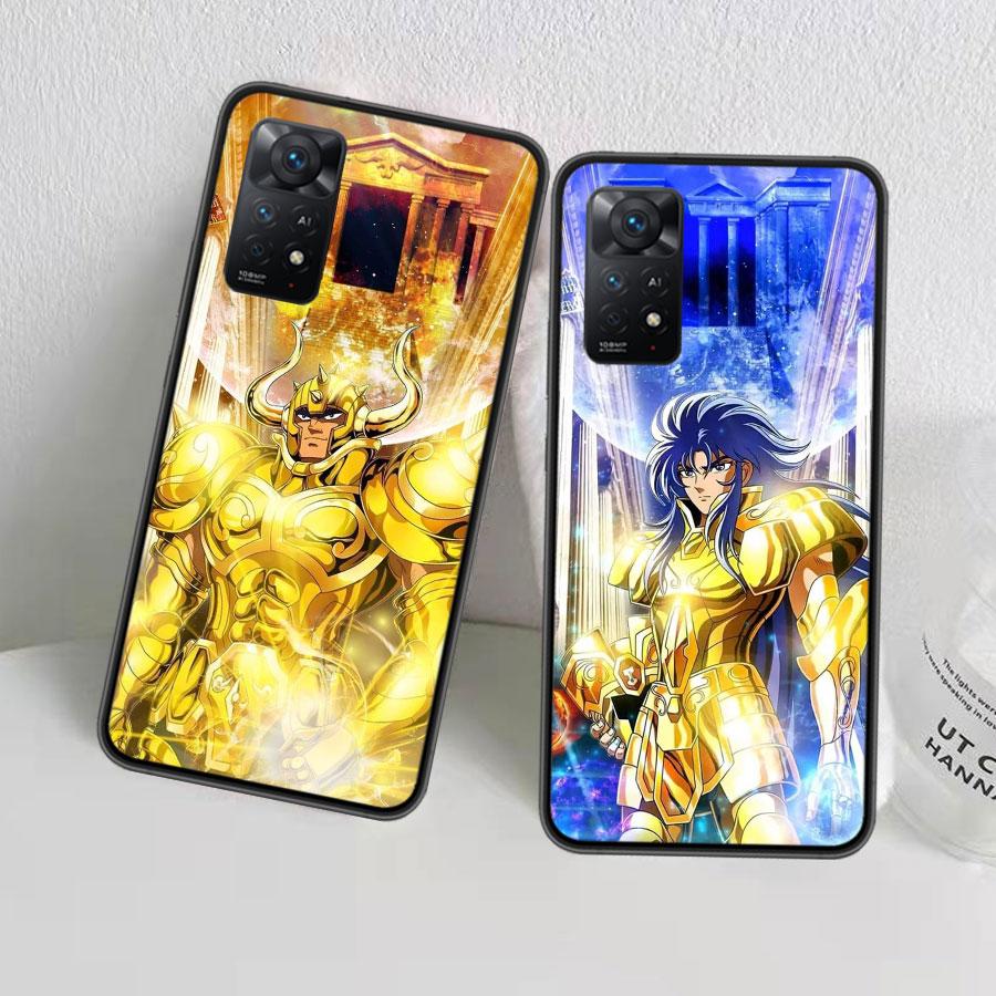 Saint Seiya Knights Of The Zodiac Case Phone For Redmi 13 14C 12 12C Note 14S 14 Pro Plus 10 10A 10C 9 9A 9C 9T 8 8A 7 7A TPU Cl