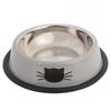 Non-slip Base Anti-dumping Cat Bowl Stainless Steel Dog Bowl Durable Steel Pet Bowl  dog