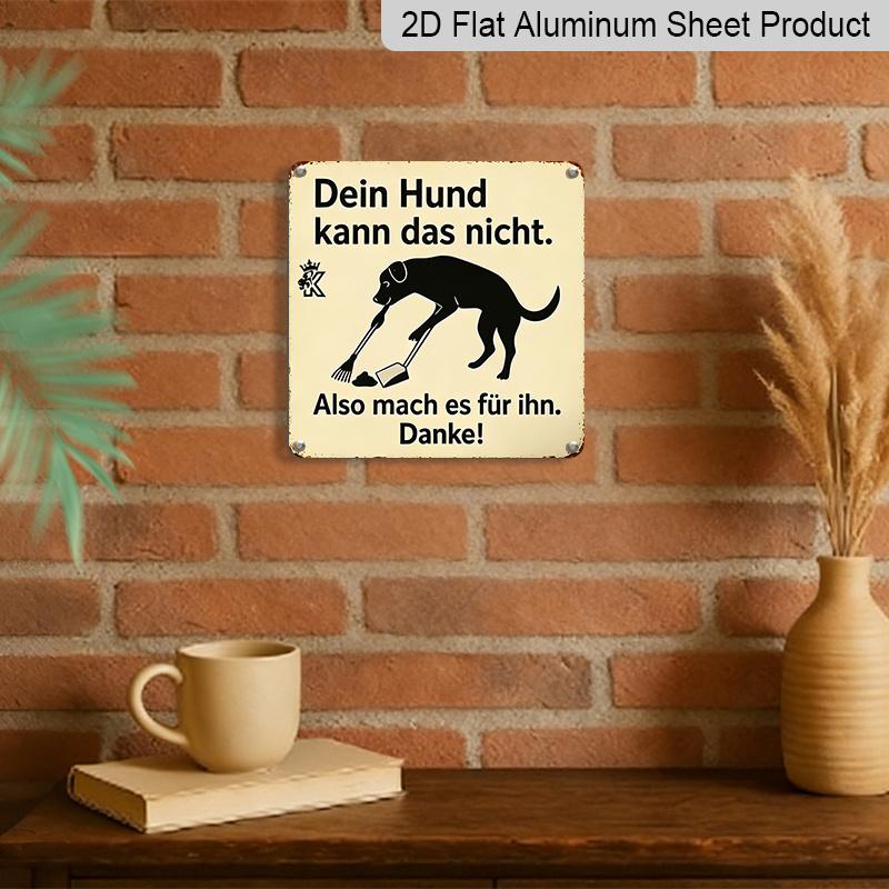 2D Flat, 1pc, Vintage Metal Sign, Decorative Plaque and Ornament, Pet Care Tips Theme, Humorous Minimalist Style, Decor For, Garage, Gift for Dog