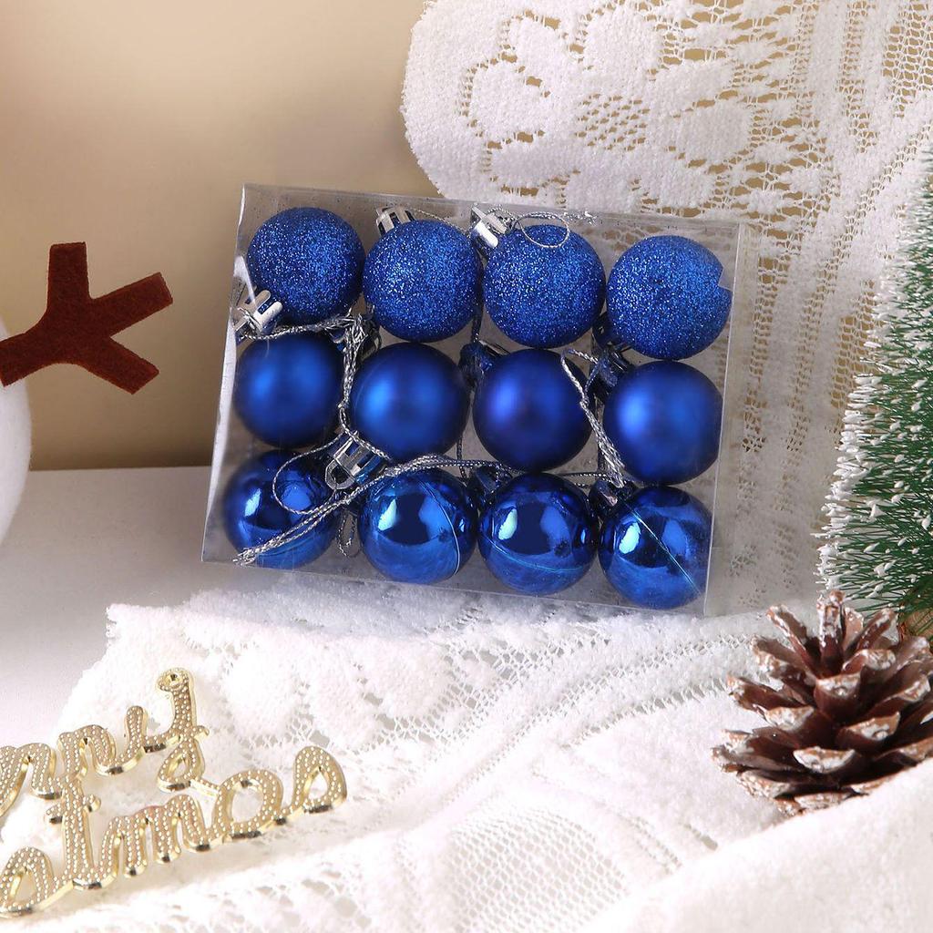 3cm Boxed Christmas Tree Ornaments: Colorful Plastic Balls for Holiday Decoration