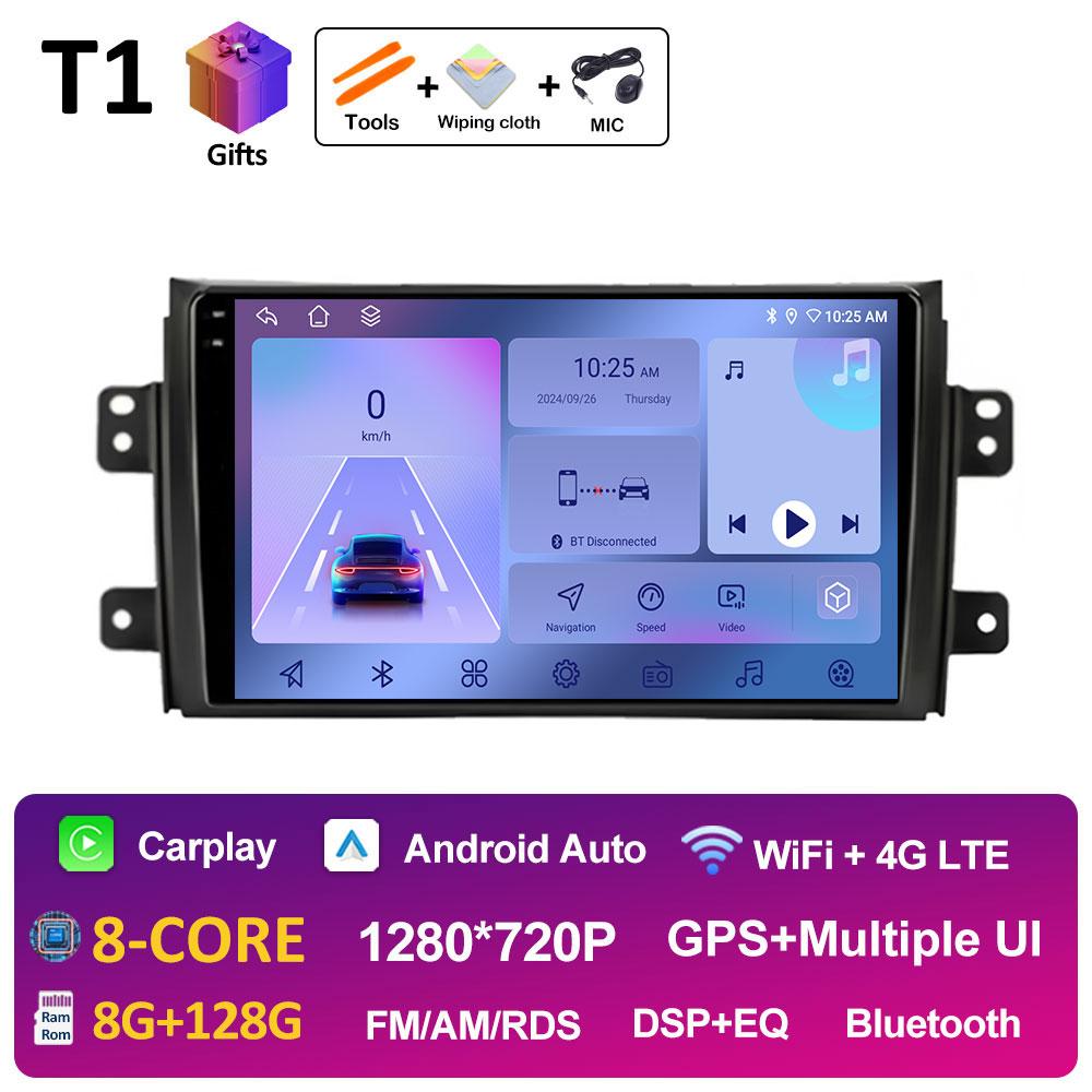 Wireless Carplay Android Intelligent System For Suzuki SX4 SX 4 2006 2007 2008 2009 - 2013 Bluetooth QLED IPS Screen Accessories