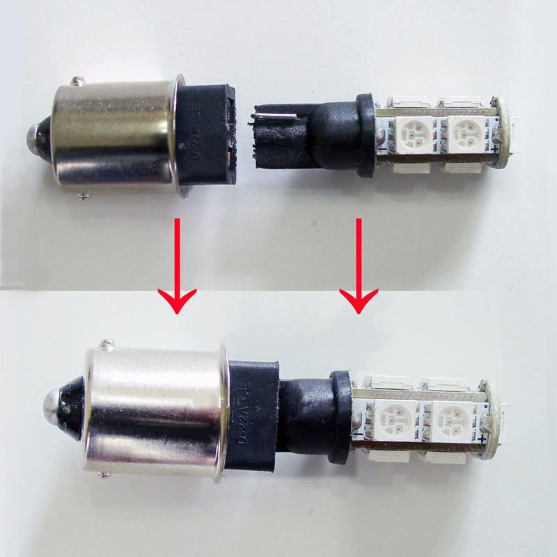 2Pcs T10 W5W 168 194 To 1156 Ba15s LED Light Lamp Bulb Base Converter Adaptor Transformer Socket