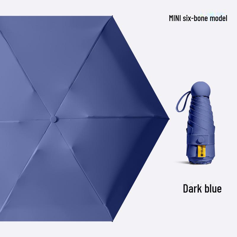 50% Folding Women's Dual-Purpose Mini Portable Pocket Capsule Umbrella - High-Grade Sun Protection