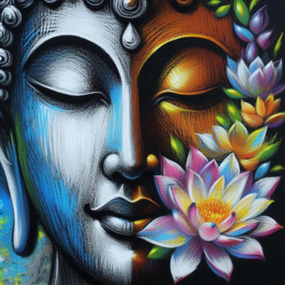 Buddha 5D DIY Full Drill Round Diamond Painting Kit for Home Wall Decor