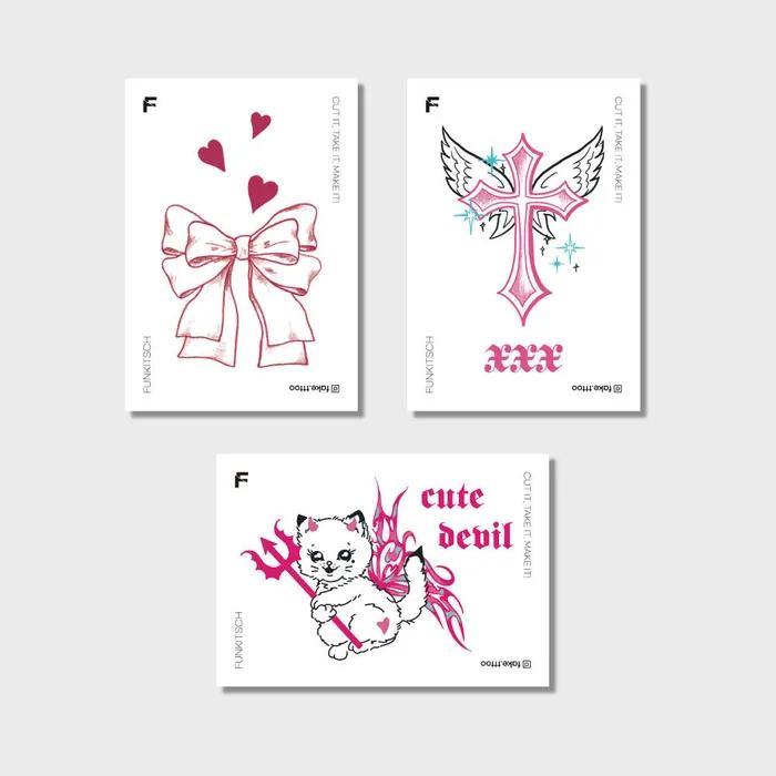 

Набор тату-наклеек Bow-XXX-Devil