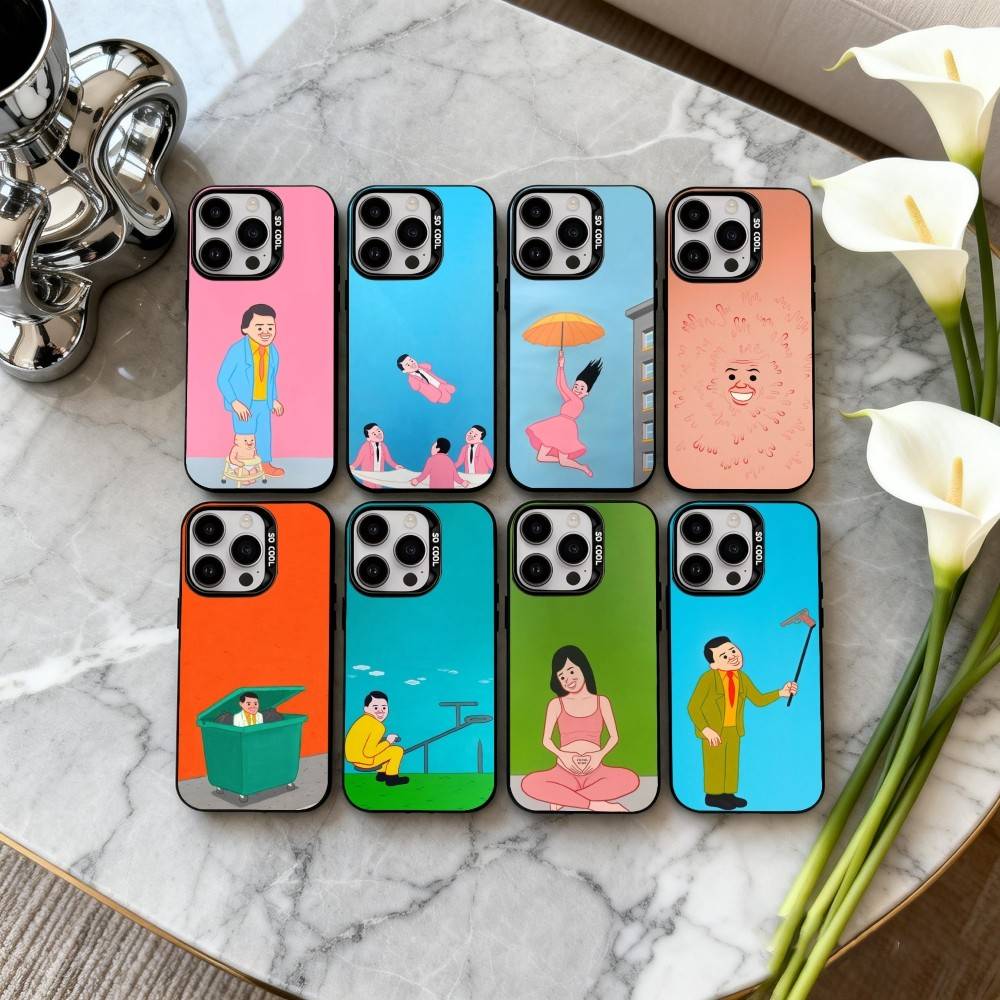 N-New A-Art J-Joan C-Cornella Phone Case For iPhone17,16,15,14,13,12,11 Plus,Pro Max Black Candy silver phone case