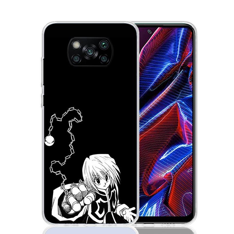 Black White HXH X Hunter Case Phone Cover for Xiaomi Poco X3 Nfc X5 X6 X7 X4 Gt F7 Ultra F6 F5 Pro F4 F3 M5S M4 M6 M3 Trend Fund