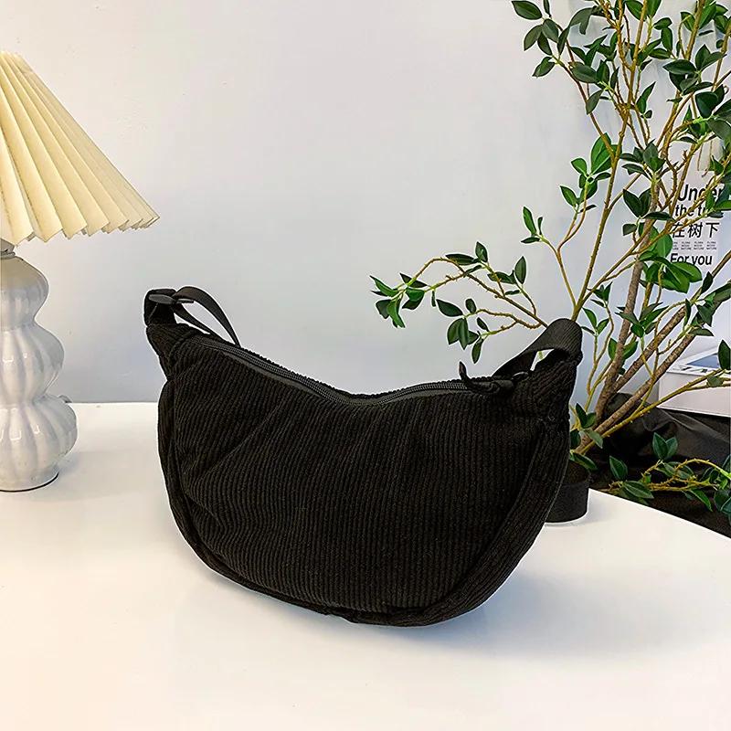 

New Fashion Women S Hobos Soft Leather Shoulder Messenger Bags For Women Wide Female Half Moon Purse And Handbags Brand