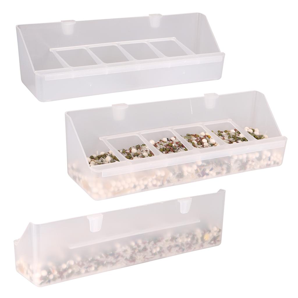 Pigeon Feeder Removable 6 Slots Hanging Chicken Feeder Trough Water Trough for Pigeon Parrots Chicks Quail Duck Bird Poultry 1Pc