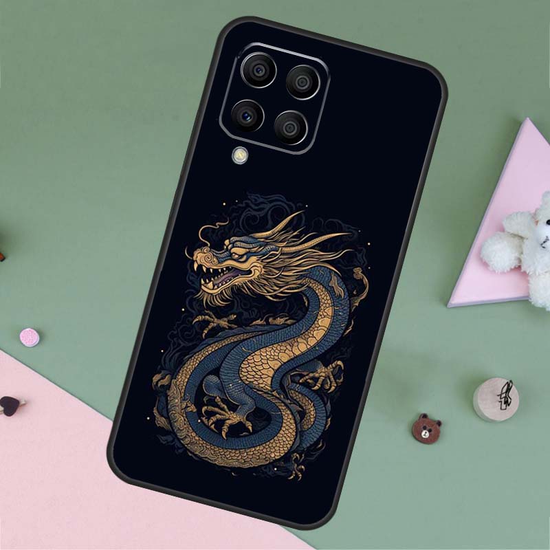 Chinesischer Stil Kran Drache Für Samsung Galaxy M35 M55 M15 M12 M13 M14 M34 M54 M33 M53 M21 M31 M11 M32 M52 M06 M16 Hülle