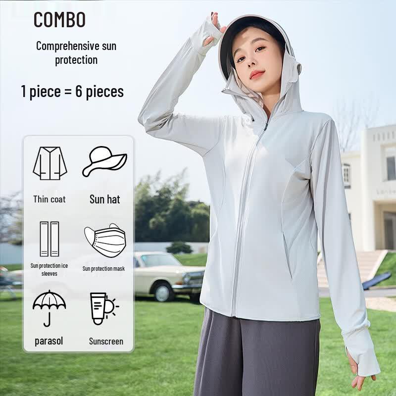 Combo Women's Summer Ice Silk UPF50+ Sun Protection Jacket