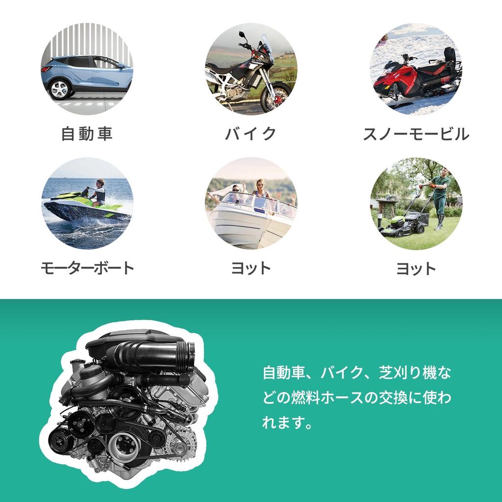 Pronese Fuel Hose, Inner Diameter 0.2 inch (6 mm), Gasoline Hose, 3 Layer Pipe,