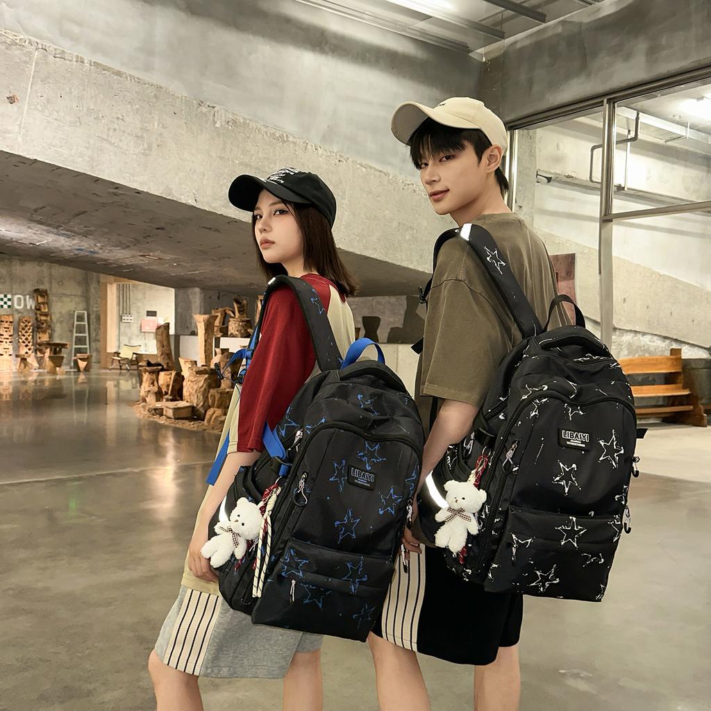 Schoolbag1011 new casual large-capacity backpack to reduce the burden of spine protection, junior high school student schoolbag, commuter travel