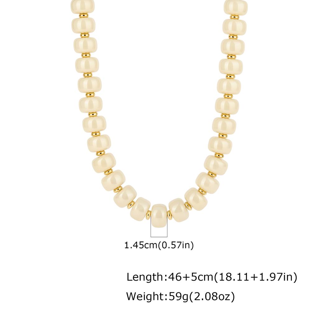 Fashion Colorful Acrylic Big Beads Heart Pendant Necklace for Women, Creative Clavicle Chain Necklace, Statement Trendy Jewelry
