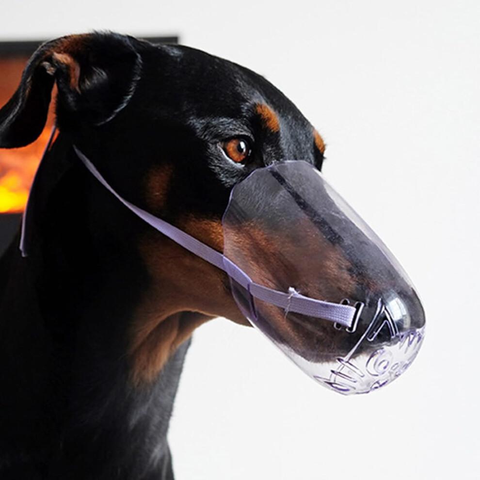 Cat Muzzle Cat Face Guard Mask for Grooming Breathable Transparent PVC Muzzle Large Size for Cats
