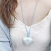 Acrylic Heart Pendant Necklace with Bowknot Fashionable Neckpiece Party Jewelry for Women Date Night Accessories