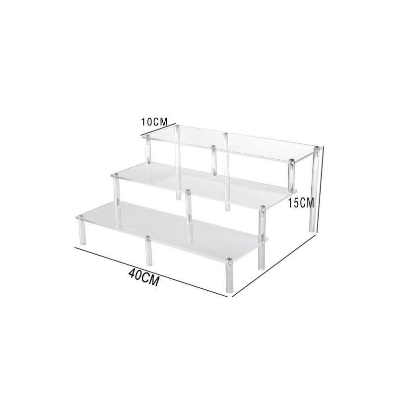 Acrylic Multi-layer Trapezoidal Display Stand for Figures & Jewelry