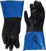 Delta Plus CHEMSAFE PLUS VV836 Thick PVC and and Blue and Abrasion Size L Nitrile-Coated Gloves, Double-Coated Nitrile, Waterproof, Oil-Resistant,