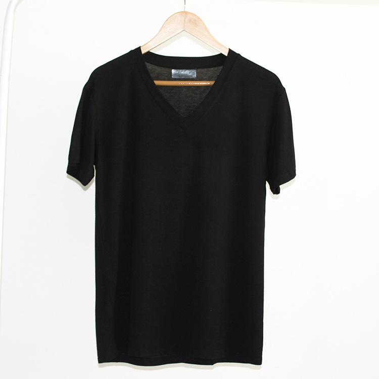T-shirt elasticizzata estiva da uomo T-shirt morbida e traspirante a maniche corte per dormire per uomo T-shirt basic casual con scollo a V T-shirt per allenamento in palestra per la casa
