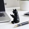 Study Room Decor 3D Printed Reading Cat Figurine, Decorative Ornament with Weighted Anti-Slip Base, Bookshelf Decoration Intellectual Statue