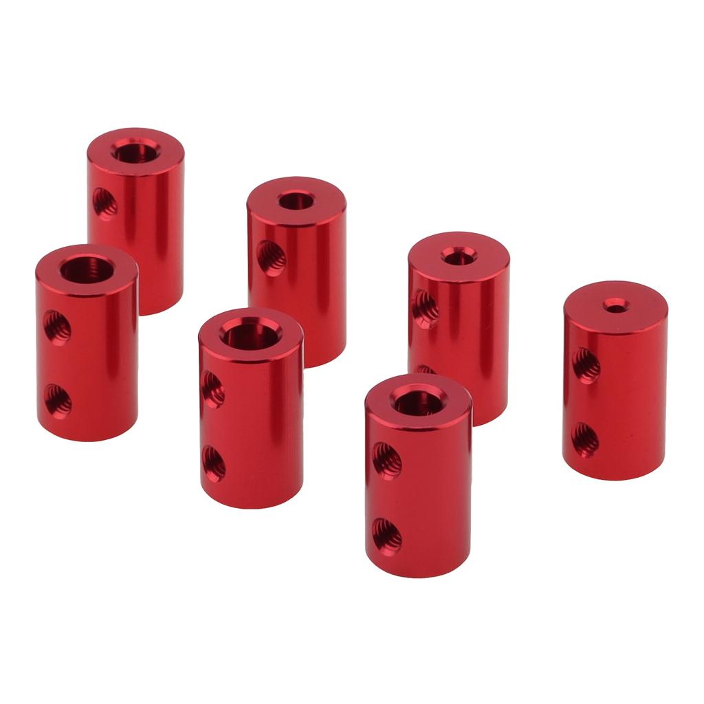 1PCS Rigid Shaft Coupling Aluminum Alloy Red Motor Coupler Connector Sleeve for RC / Airplane / Boat Motor Accessories with M4 Screws