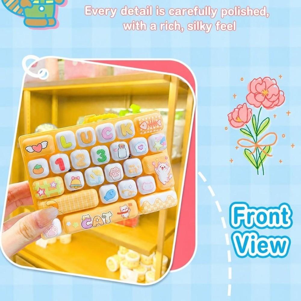 Cartoon Mechanical Keyboard Toy Hanging Keycap Clicker Toy Cute Bag Pendant  Bag Charm