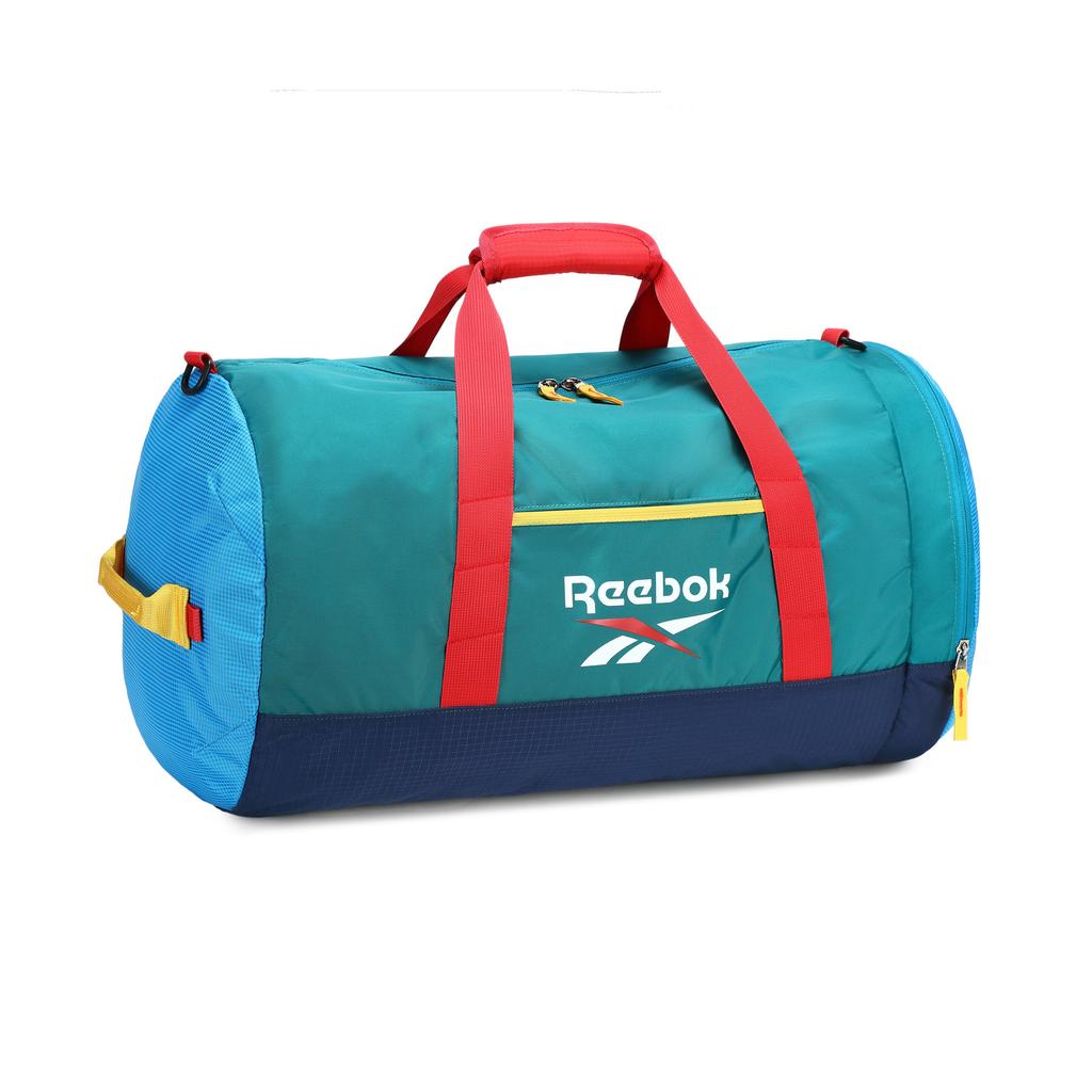 Reebok 42L Fabric Travel Bag Unisex Peacock Blue/Black RB250624M