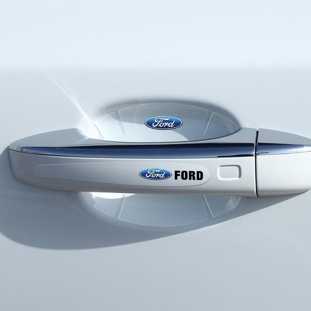 8pcs Car Door Handle Anti-scratch Protective Sticker For Ford Fiesta Focus Mustang ST RS Mondeo C-Max Fusion Ranger Escort Kuga