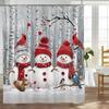 Cortina de Chuveiro Cardeal Cortina de Chuveiro Pássaro Vermelho Tecido Impermeável Decoração de Banheiro Rústica para Casa Cortina com Ganchos 60"x72"