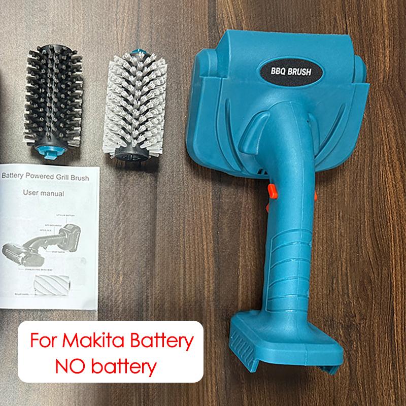 Cordless BBQ Grill Cleaner Rechargeable Electric Grill Scrubber Cleaning Brush with Replacement for Makita Battery